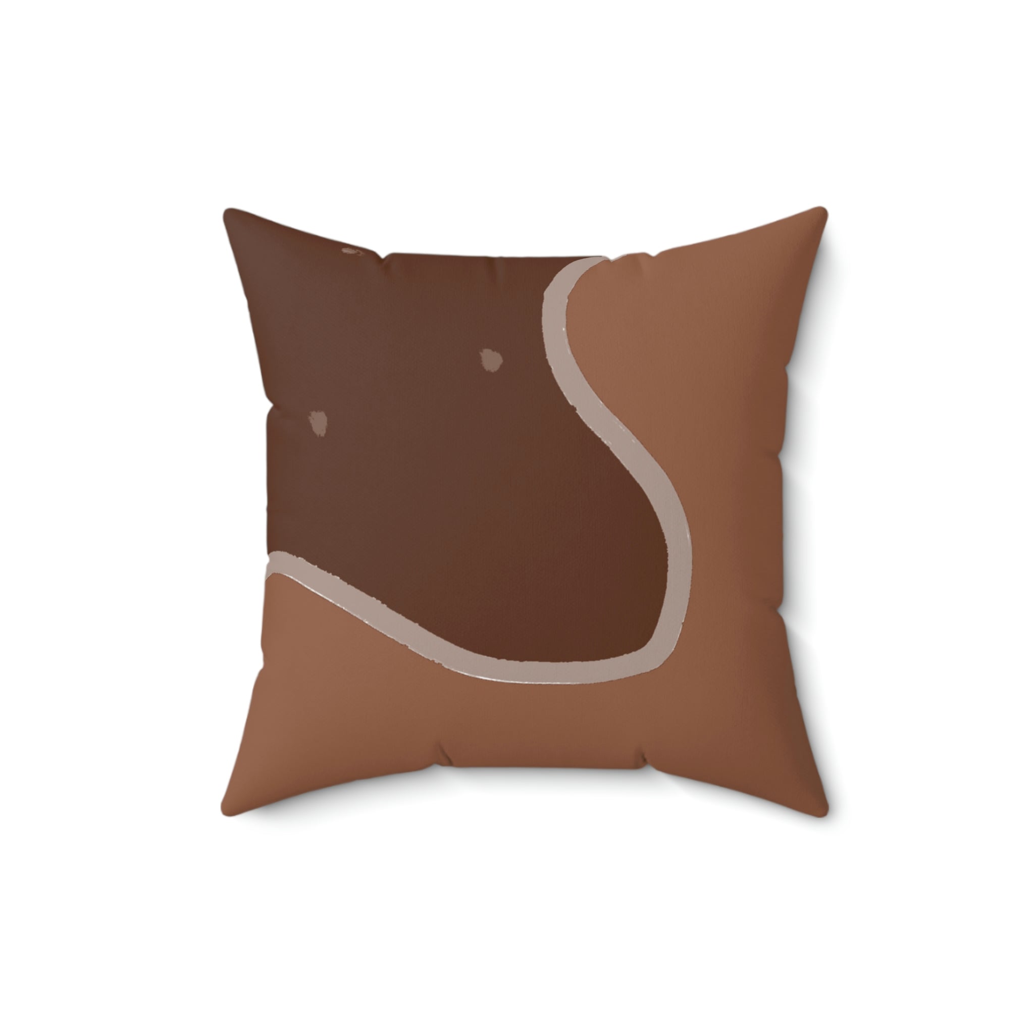 Milk Chocolate Meets Dark Chocolate Square Pillow Home Decor Pink Sweetheart