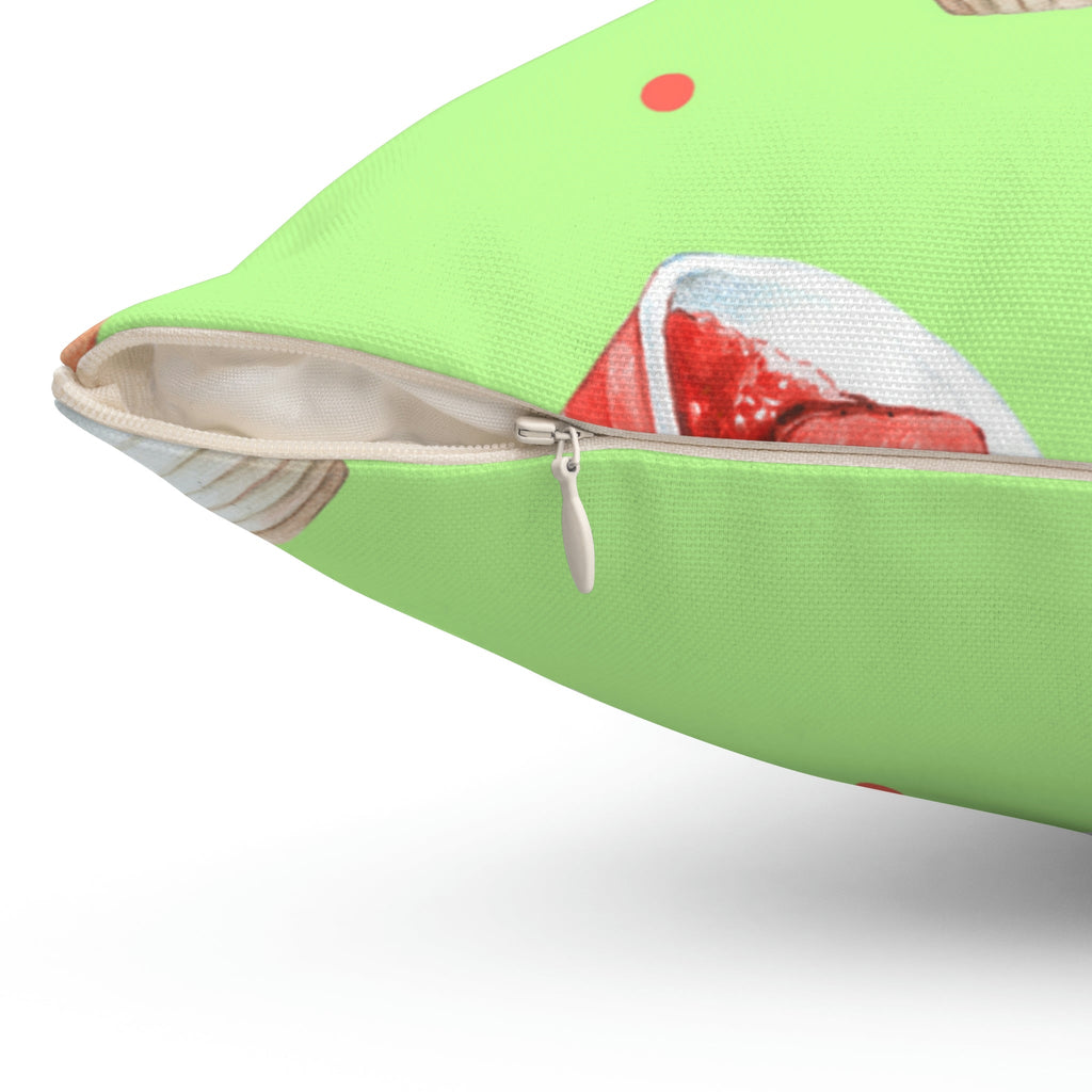 Mini Starwberry Shortcakes Square Pillow Home Decor Pink Sweetheart