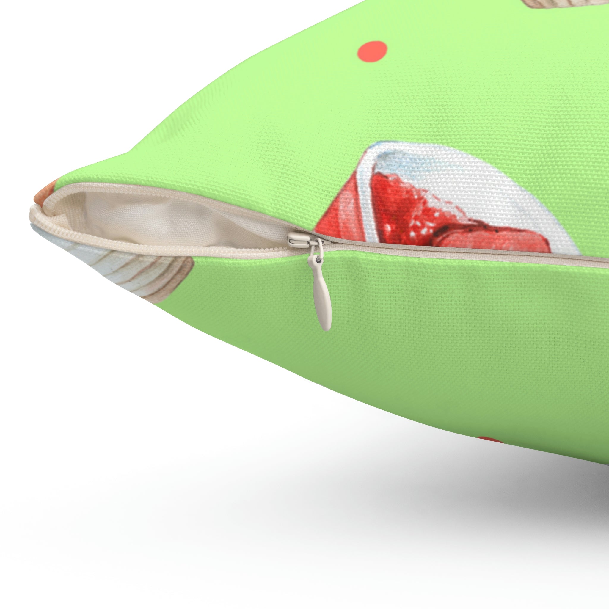 Mini Starwberry Shortcakes Square Pillow Home Decor Pink Sweetheart