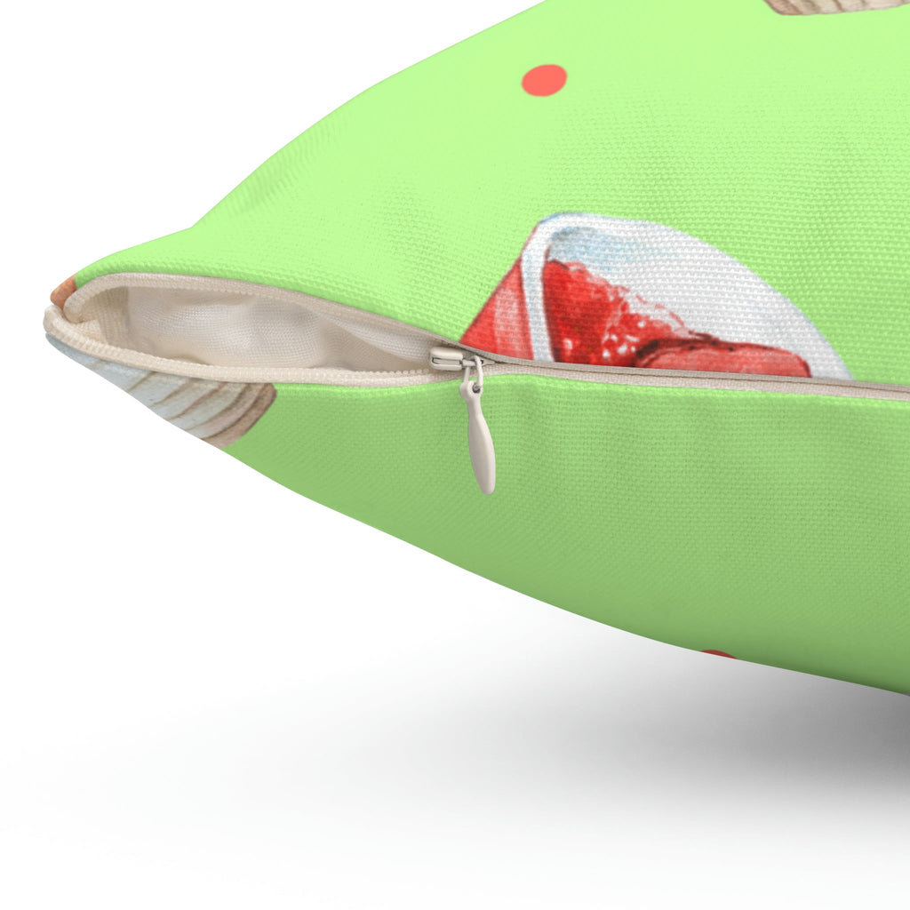 Mini Starwberry Shortcakes Square Pillow Home Decor Pink Sweetheart