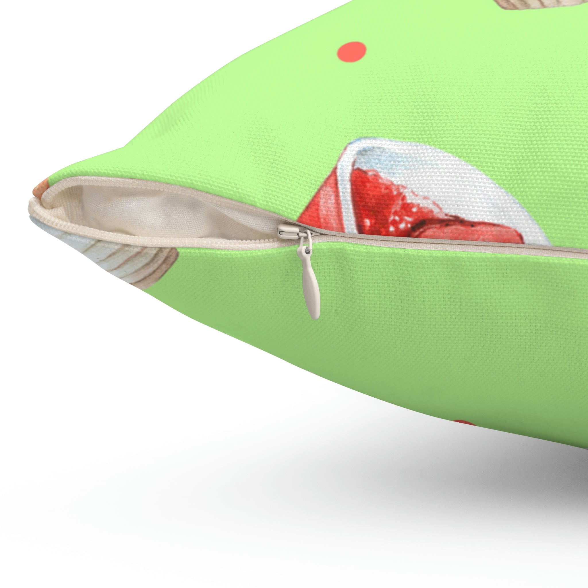 Mini Starwberry Shortcakes Square Pillow Home Decor Pink Sweetheart