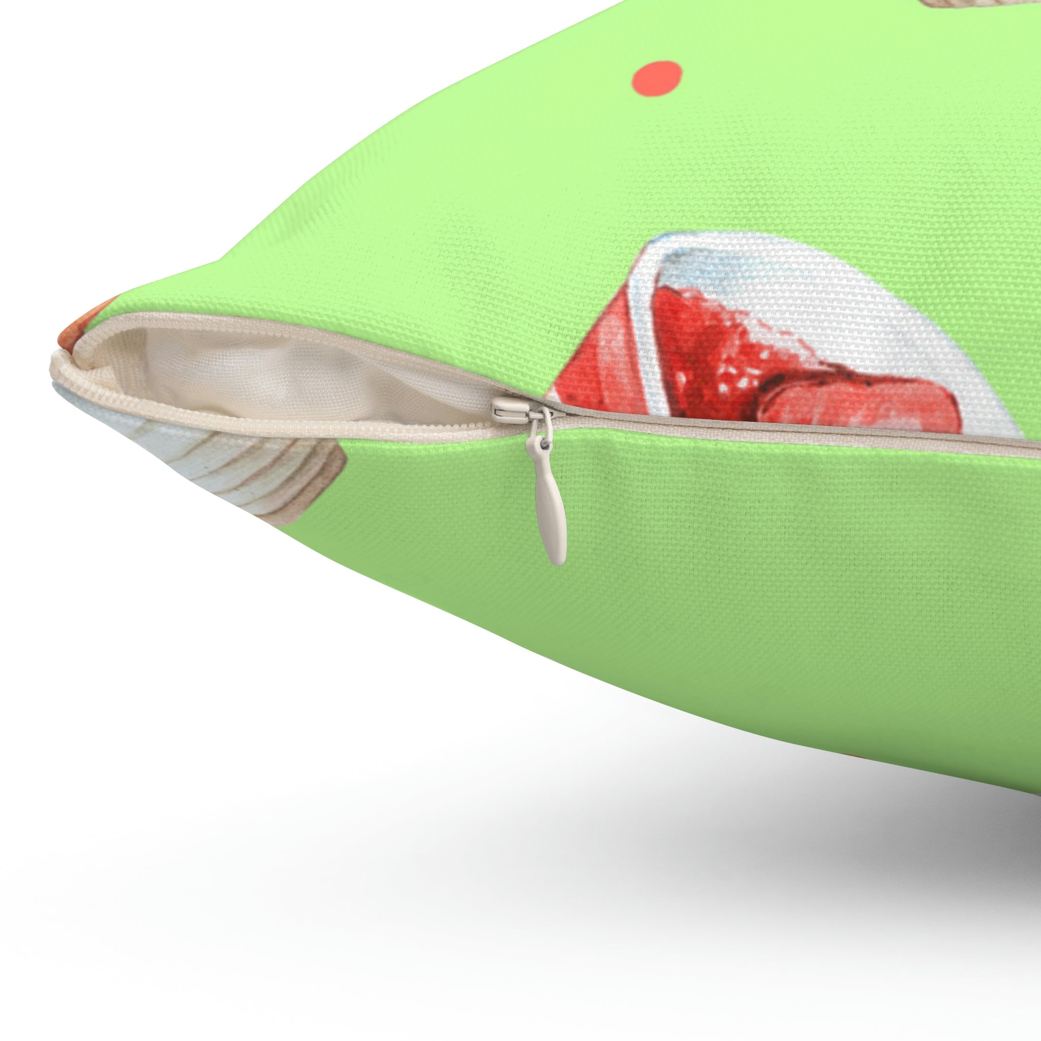 Mini Starwberry Shortcakes Square Pillow Home Decor Pink Sweetheart