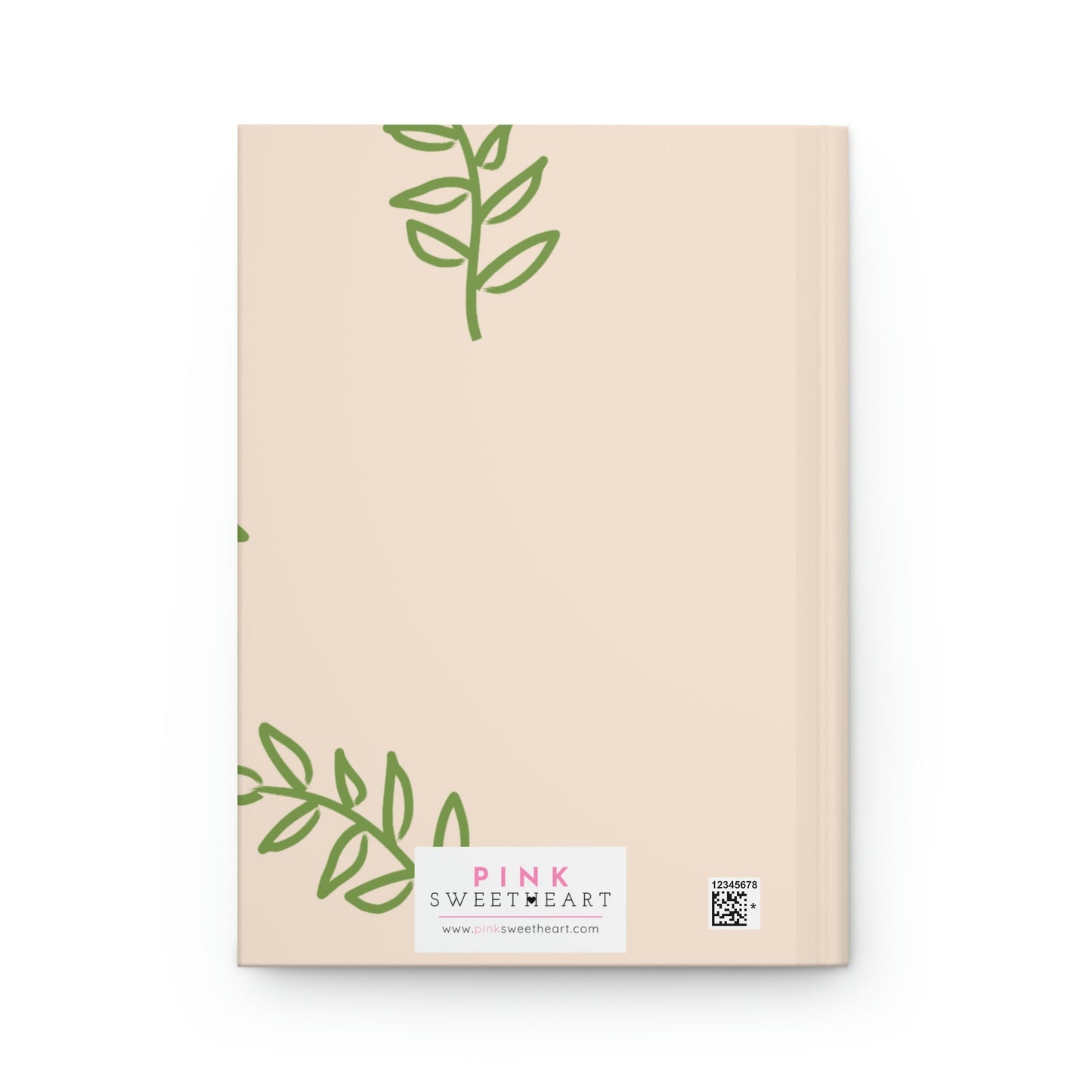 Minimalistic Leaf Hardcover Matte Journal Paper products Pink Sweetheart