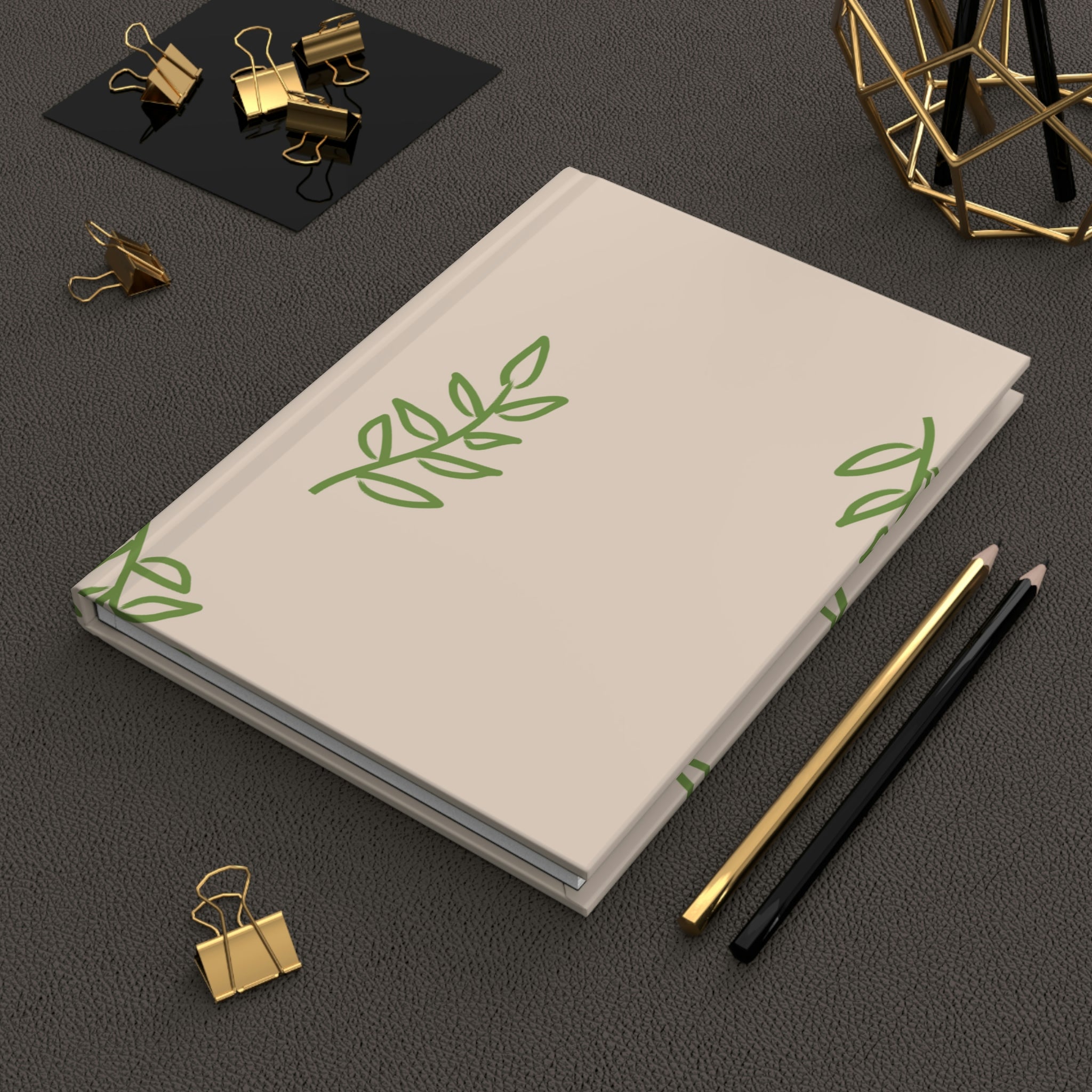 Minimalistic Leaf Hardcover Matte Journal Paper products Pink Sweetheart