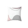 Modern Day Minimalist Square Pillow - Pink Sweetheart