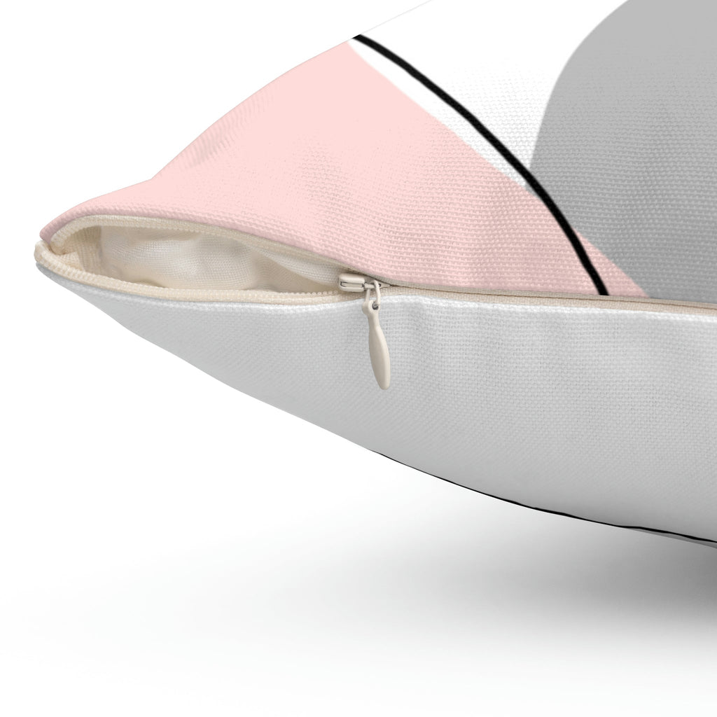 Modern Day Minimalist Square Pillow Home Decor Pink Sweetheart