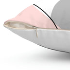 Modern Day Minimalist Square Pillow Home Decor Pink Sweetheart