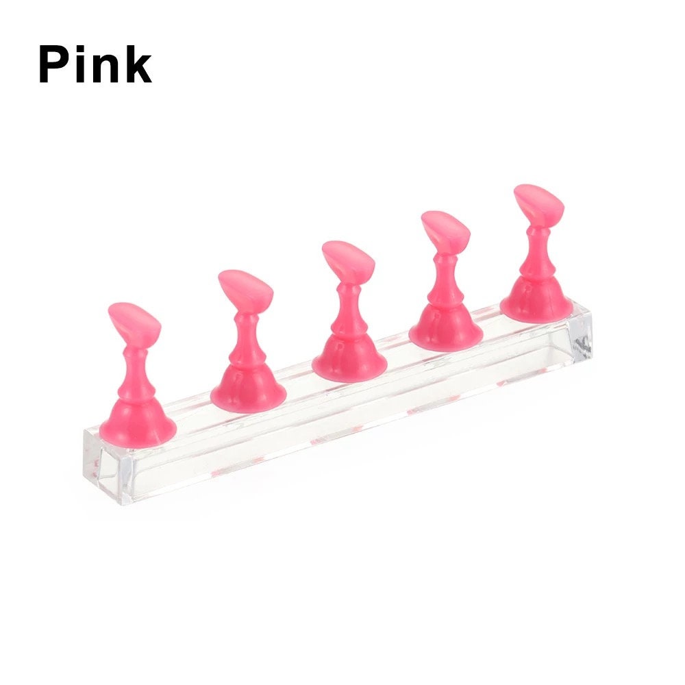Nail Tech Mini Manicure Training Practice Stand Nail Art Kits & Accessories Pink Sweetheart
