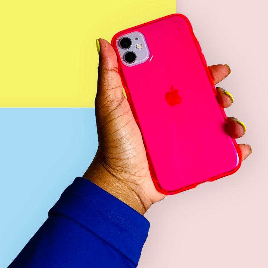 Neon Pink iPhone 11 Phone Case PREOWNED  Pink Sweetheart