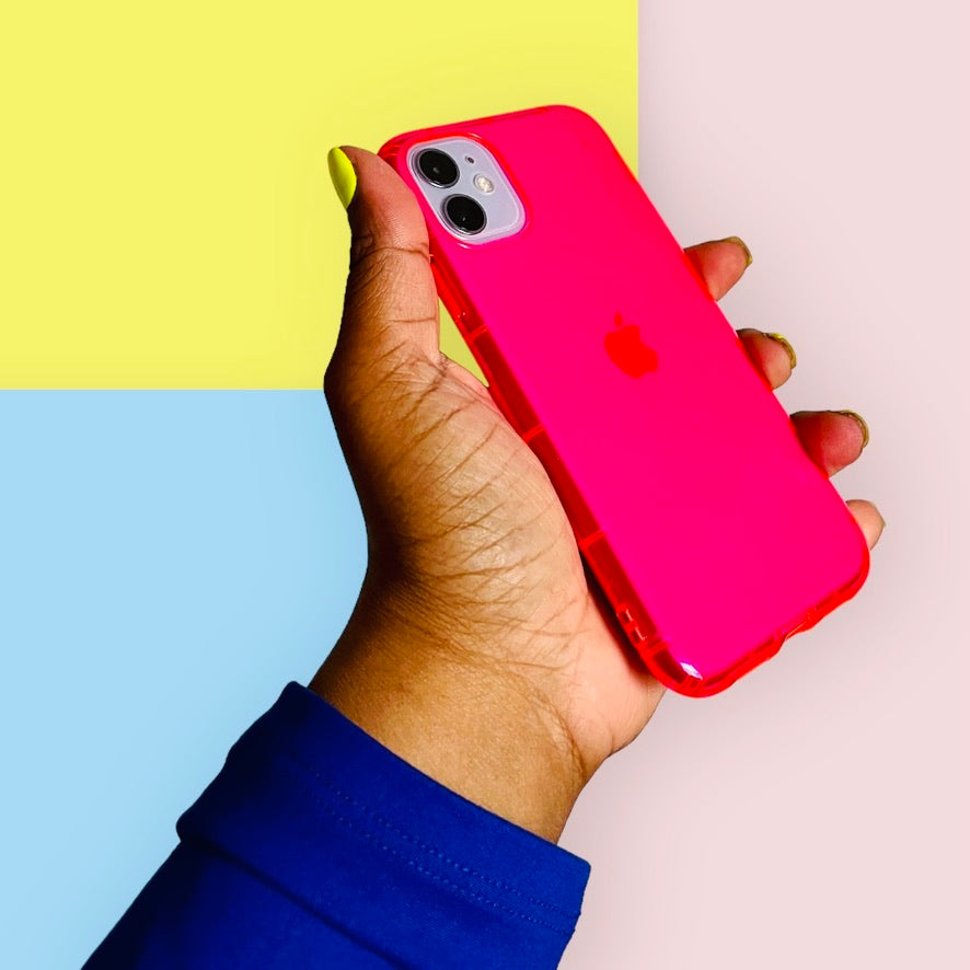 Neon Pink iPhone 11 Phone Case PREOWNED  Pink Sweetheart