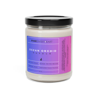 Ocean Orchid Scented Soy Candle 9oz Home Decor Pink Sweetheart