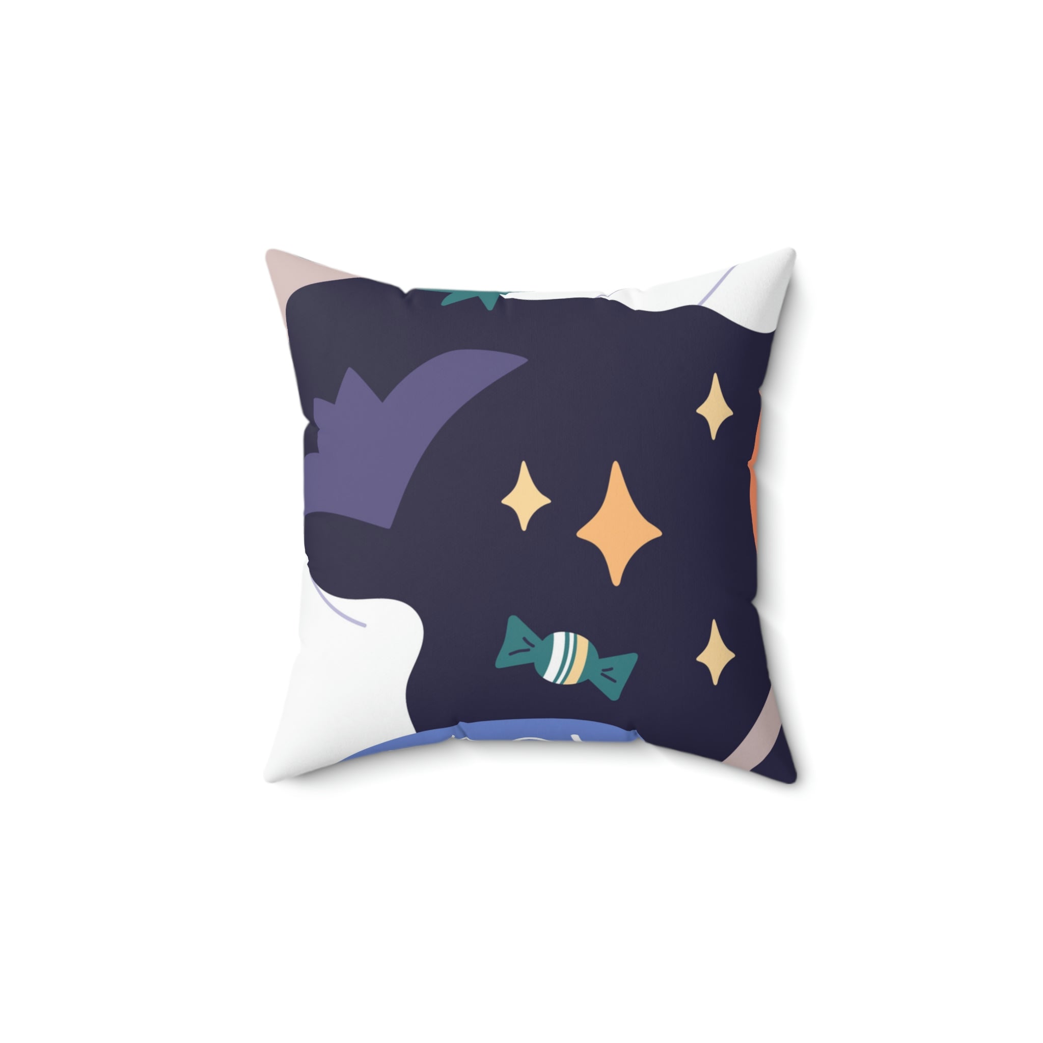 On Halloween Night Square Pillow Home Decor Pink Sweetheart