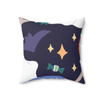 On Halloween Night Square Pillow Home Decor Pink Sweetheart