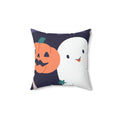 On Halloween Night Square Pillow - Pink Sweetheart