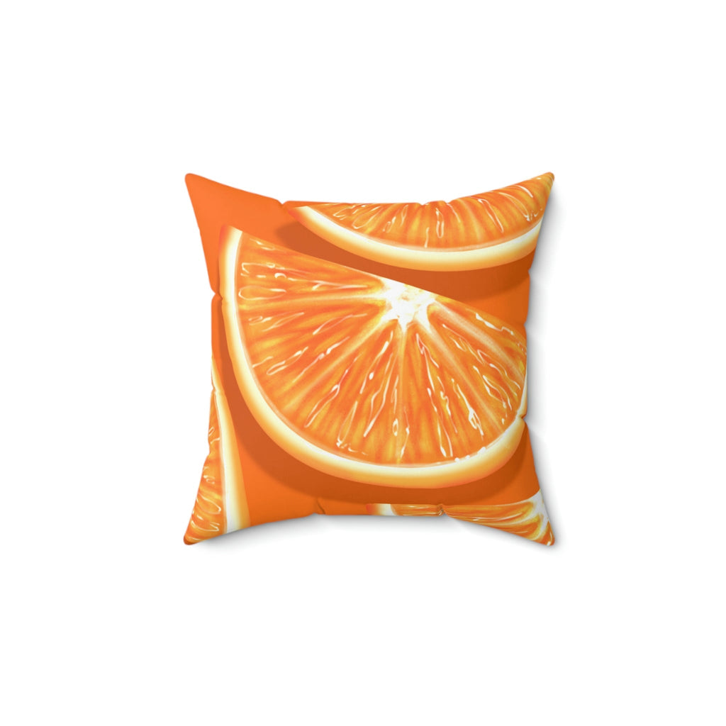 Orange Citrus Square Pillow Home Decor Pink Sweetheart