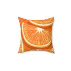 Orange Citrus Square Pillow Home Decor Pink Sweetheart