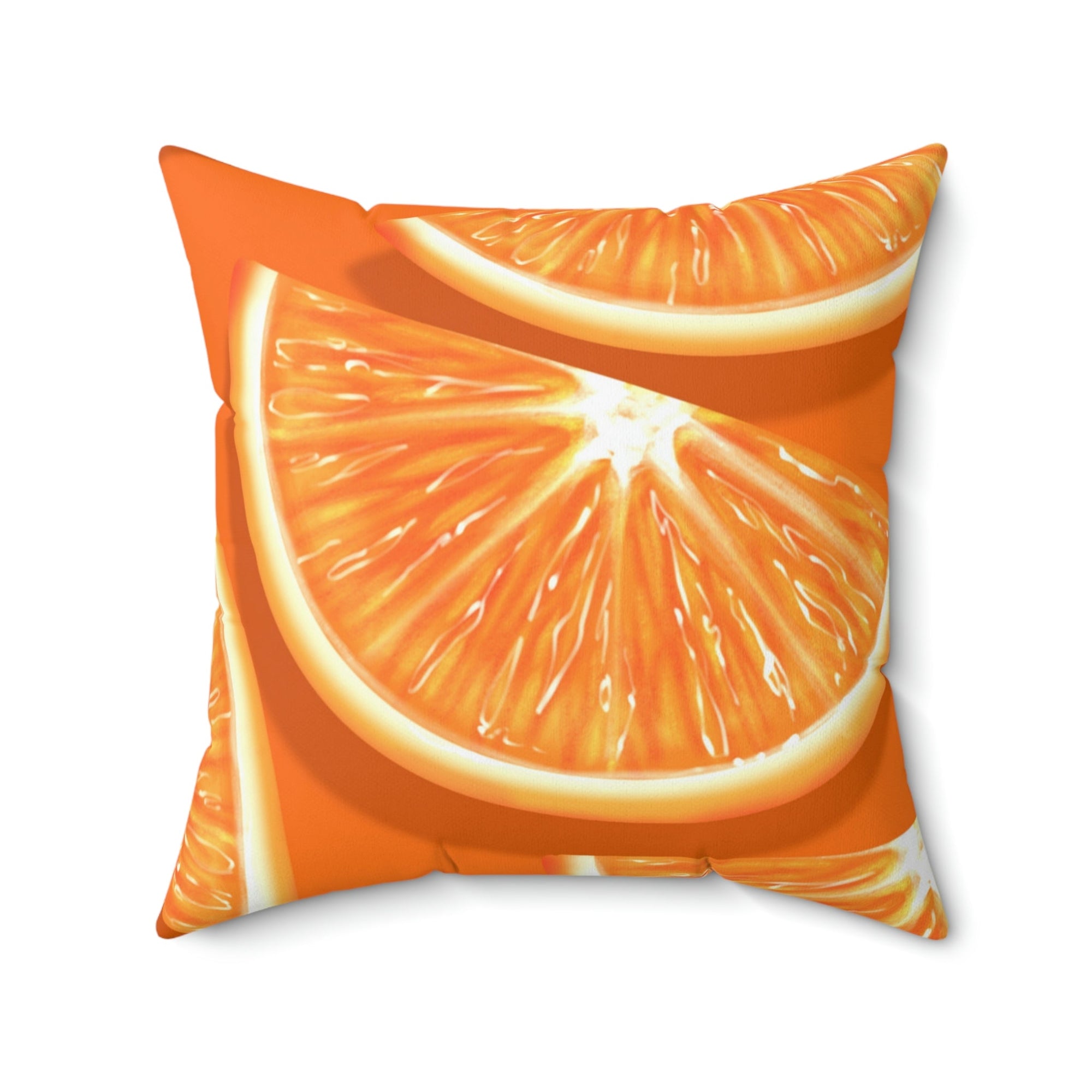 Orange Citrus Square Pillow Home Decor Pink Sweetheart