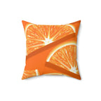 Orange Citrus Square Pillow Home Decor Pink Sweetheart