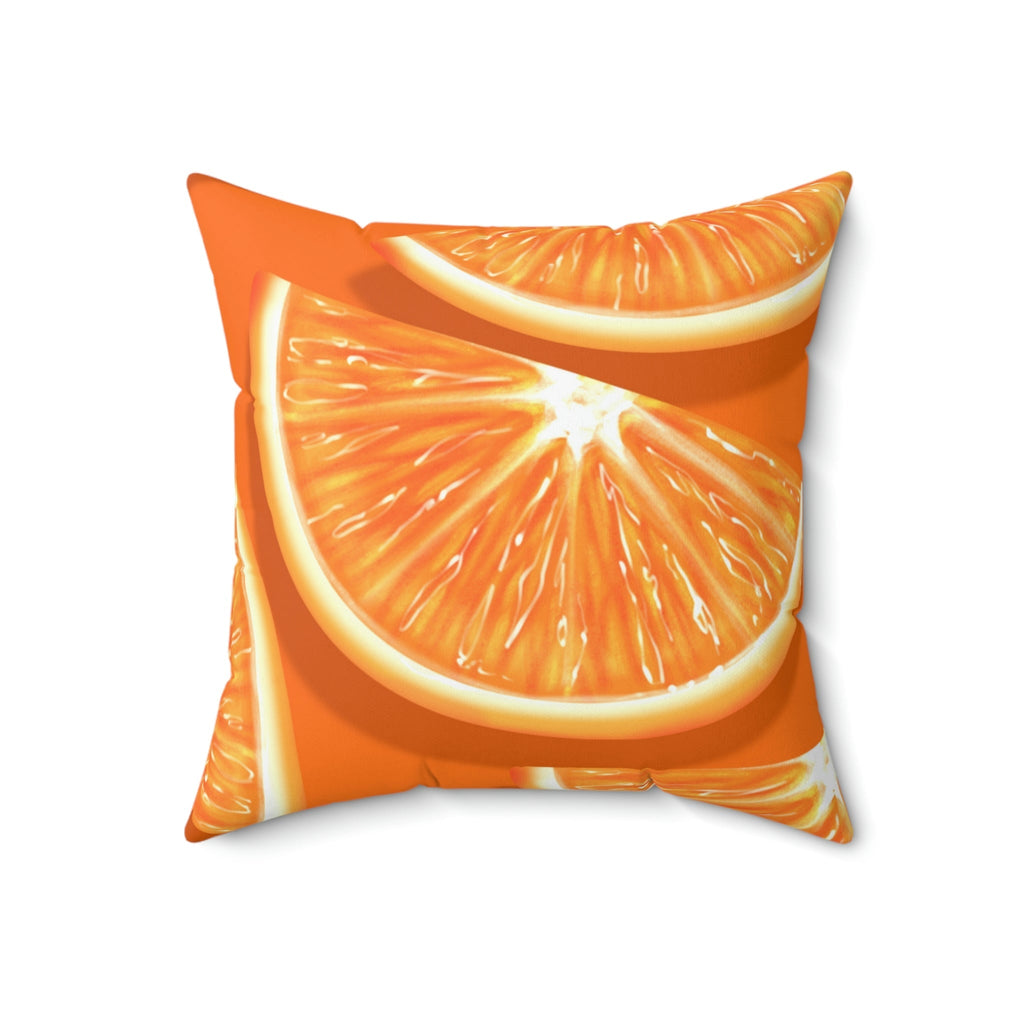 Orange Citrus Square Pillow Home Decor Pink Sweetheart