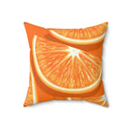 Orange Citrus Square Pillow Home Decor Pink Sweetheart
