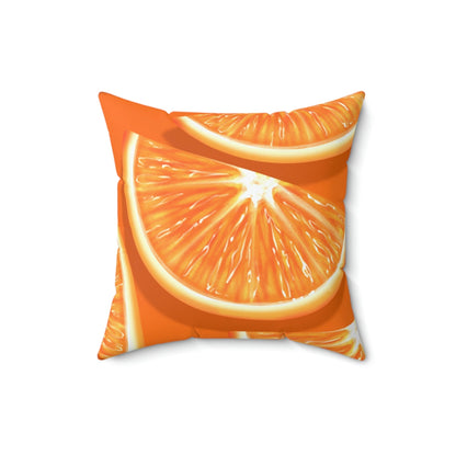 Orange Citrus Square Pillow Home Decor Pink Sweetheart