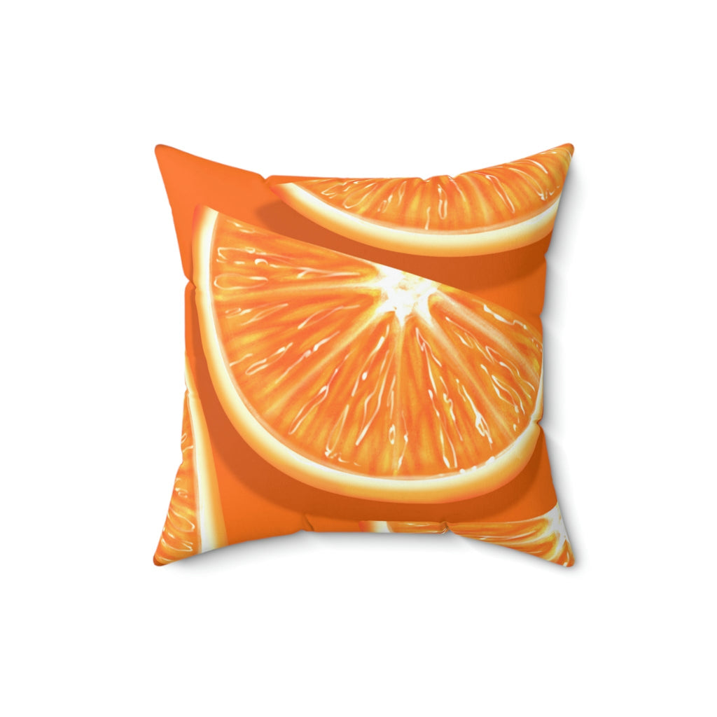 Orange Citrus Square Pillow Home Decor Pink Sweetheart