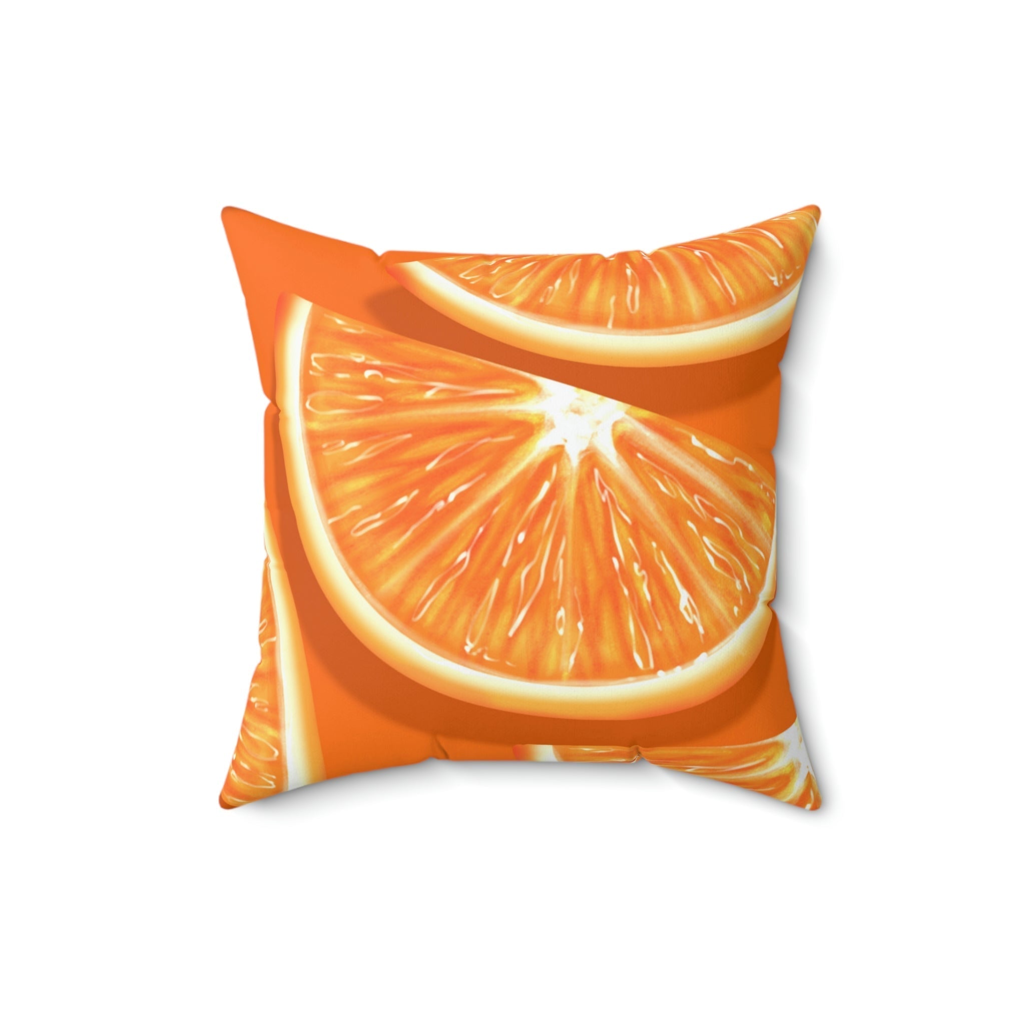Orange Citrus Square Pillow Home Decor Pink Sweetheart