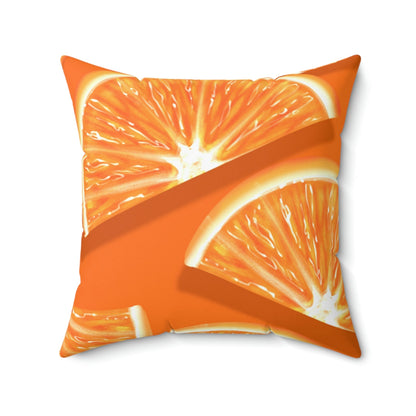 Orange Citrus Square Pillow Home Decor Pink Sweetheart