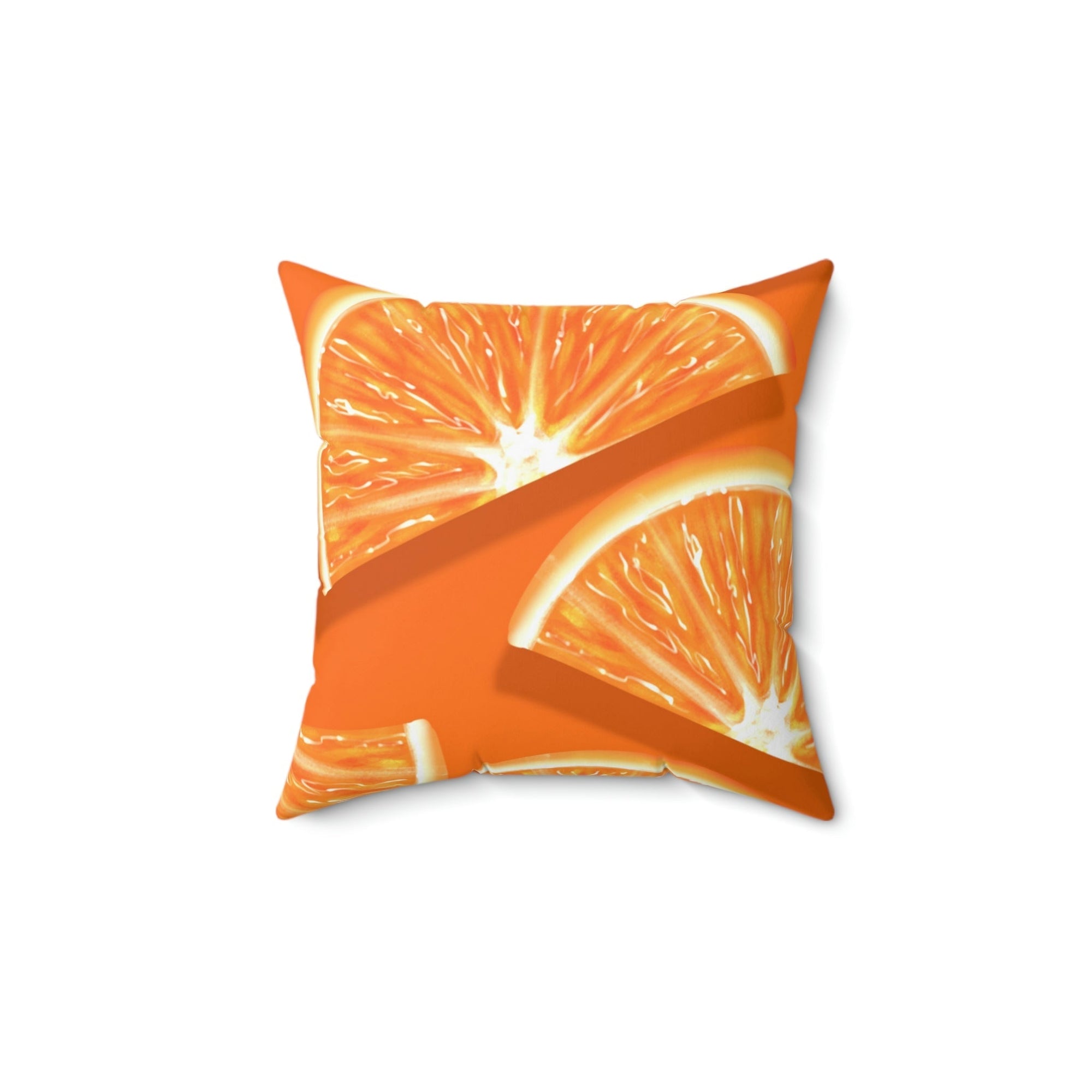 Orange Citrus Square Pillow Home Decor Pink Sweetheart