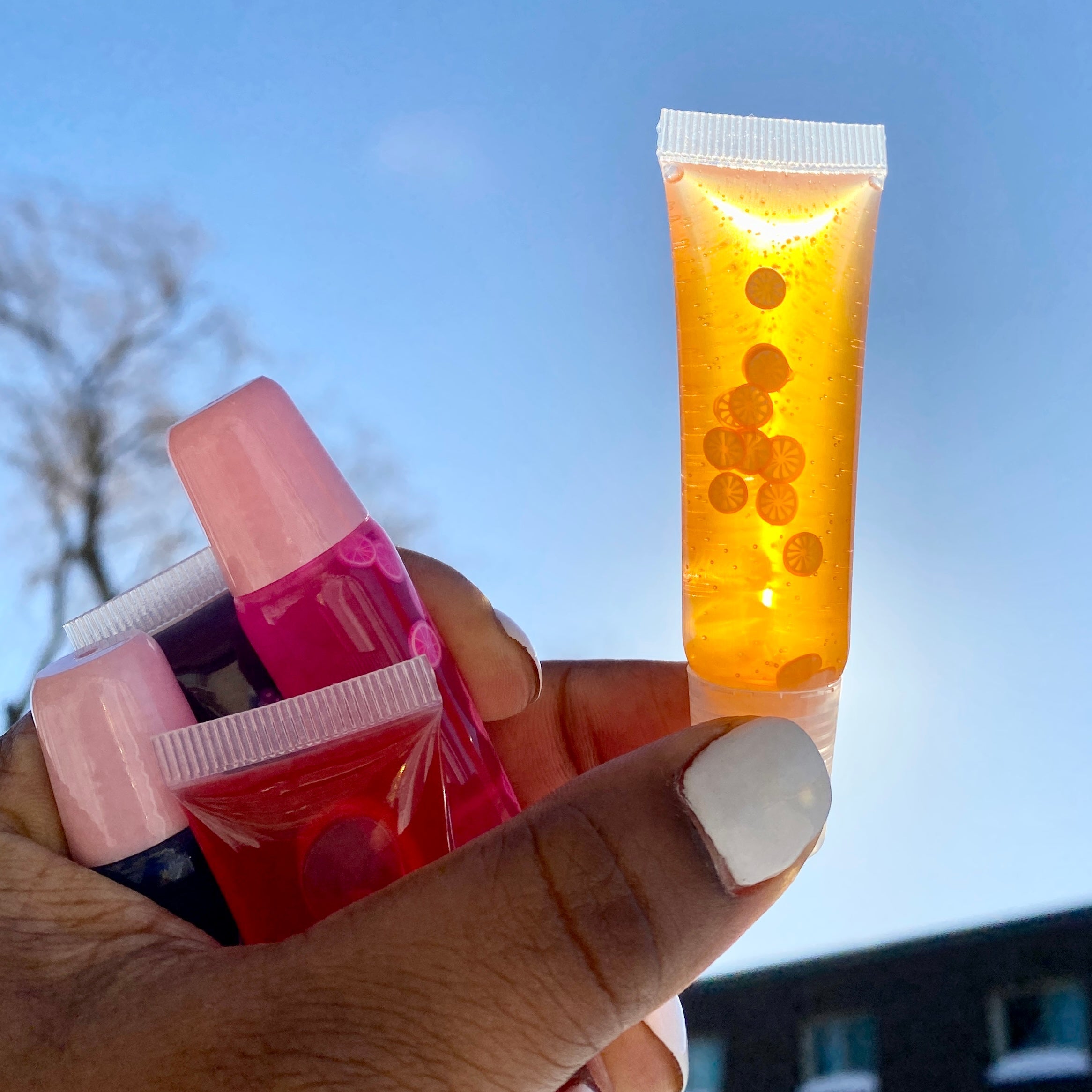 Orange Cream Lip Gloss Jelly  Pink Sweetheart