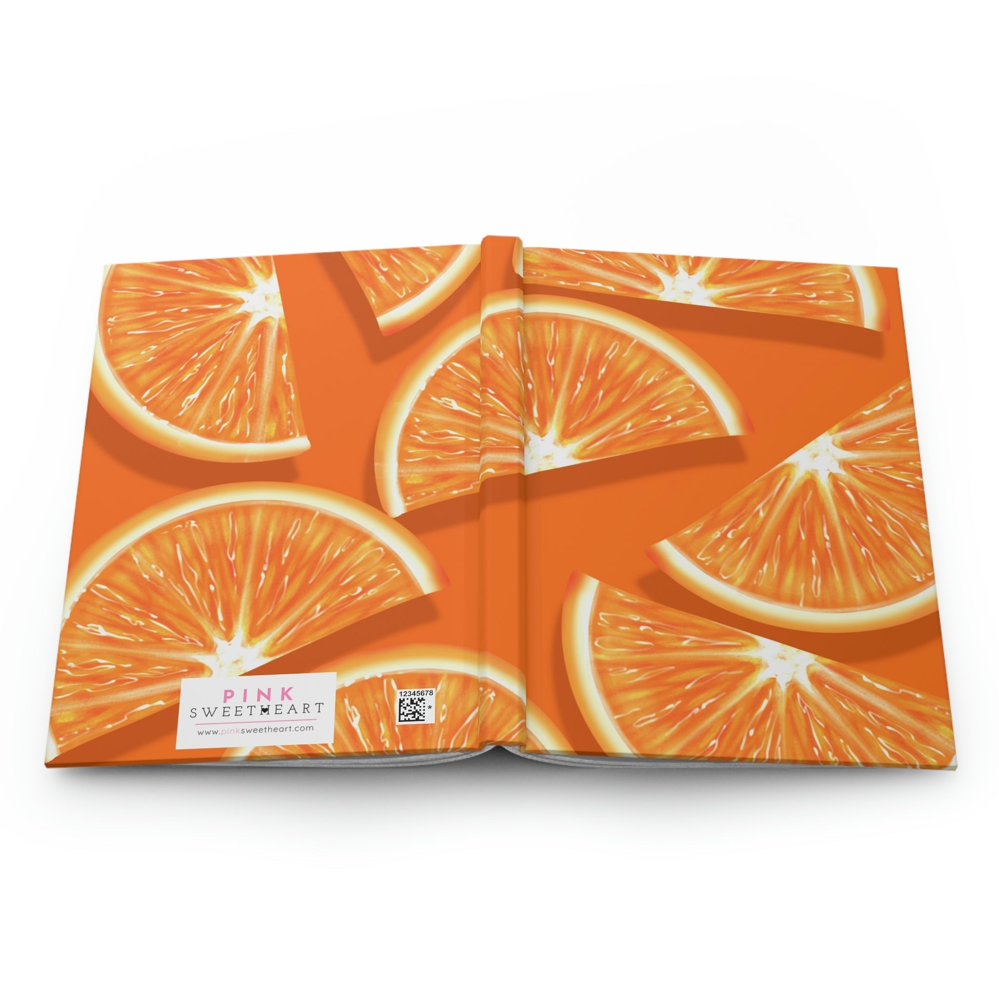 Orange Slices Hardcover Matte Journal Paper products Pink Sweetheart