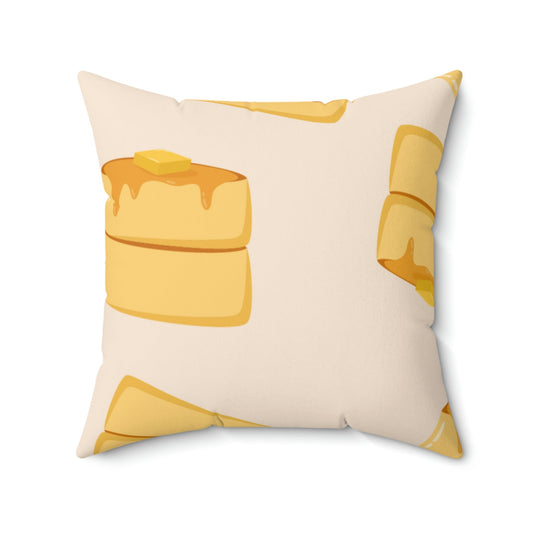 Pancakes & Syrup Square Pillow Home Decor Pink Sweetheart
