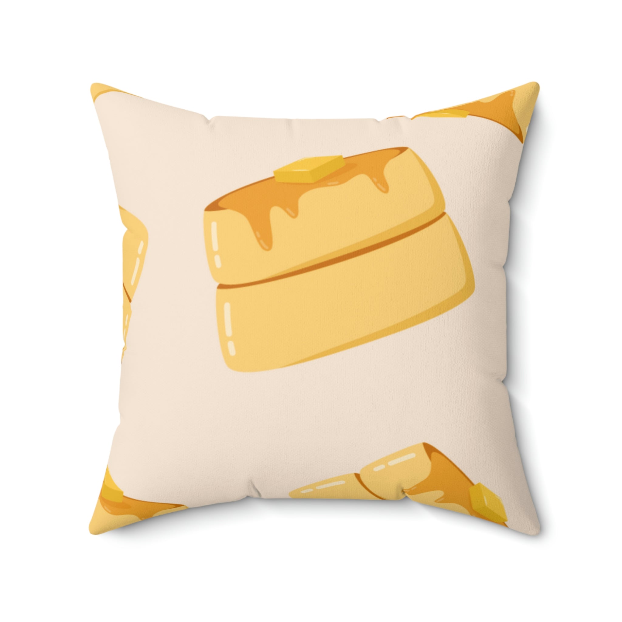 Pancakes & Syrup Square Pillow Home Decor Pink Sweetheart