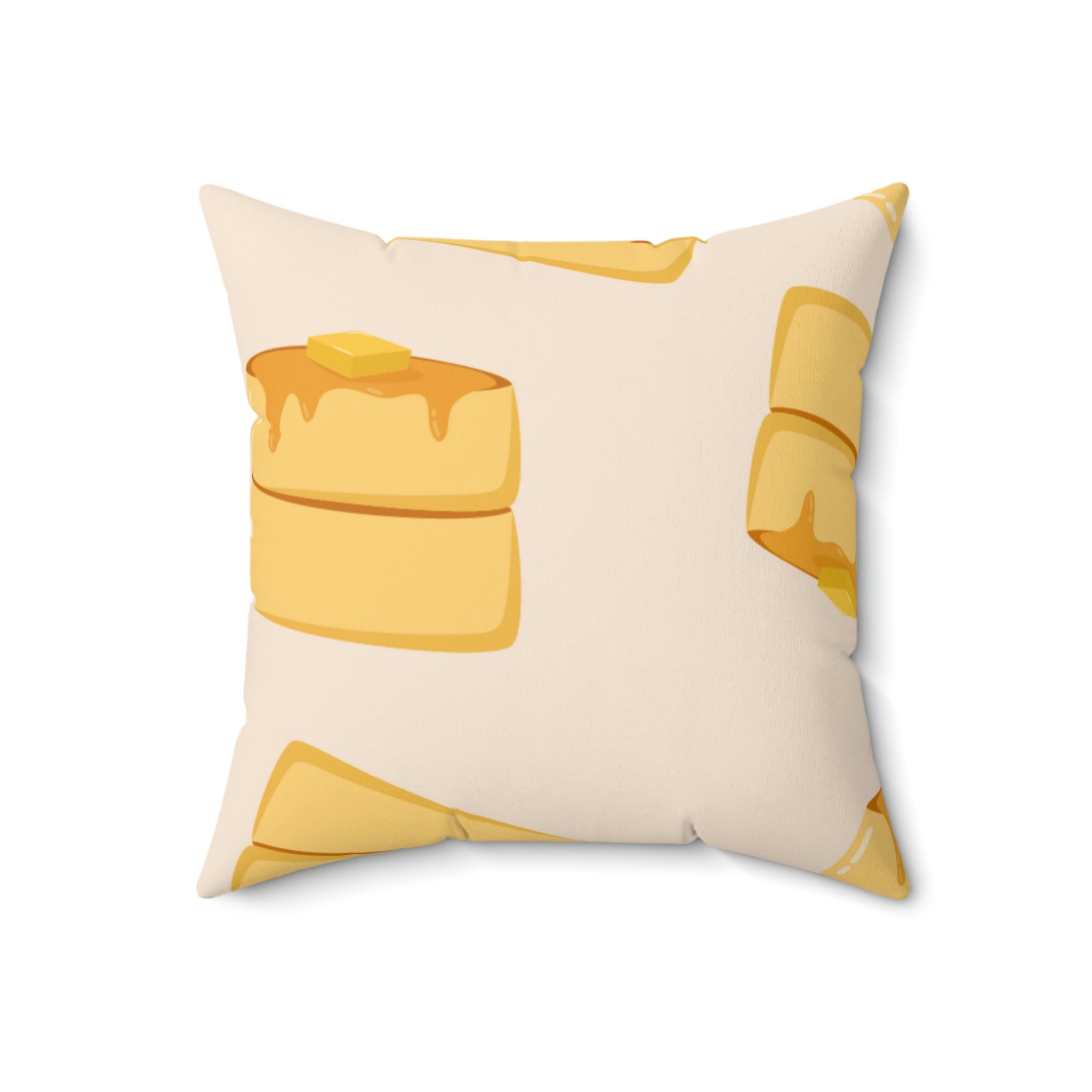 Pancakes & Syrup Square Pillow Home Decor Pink Sweetheart