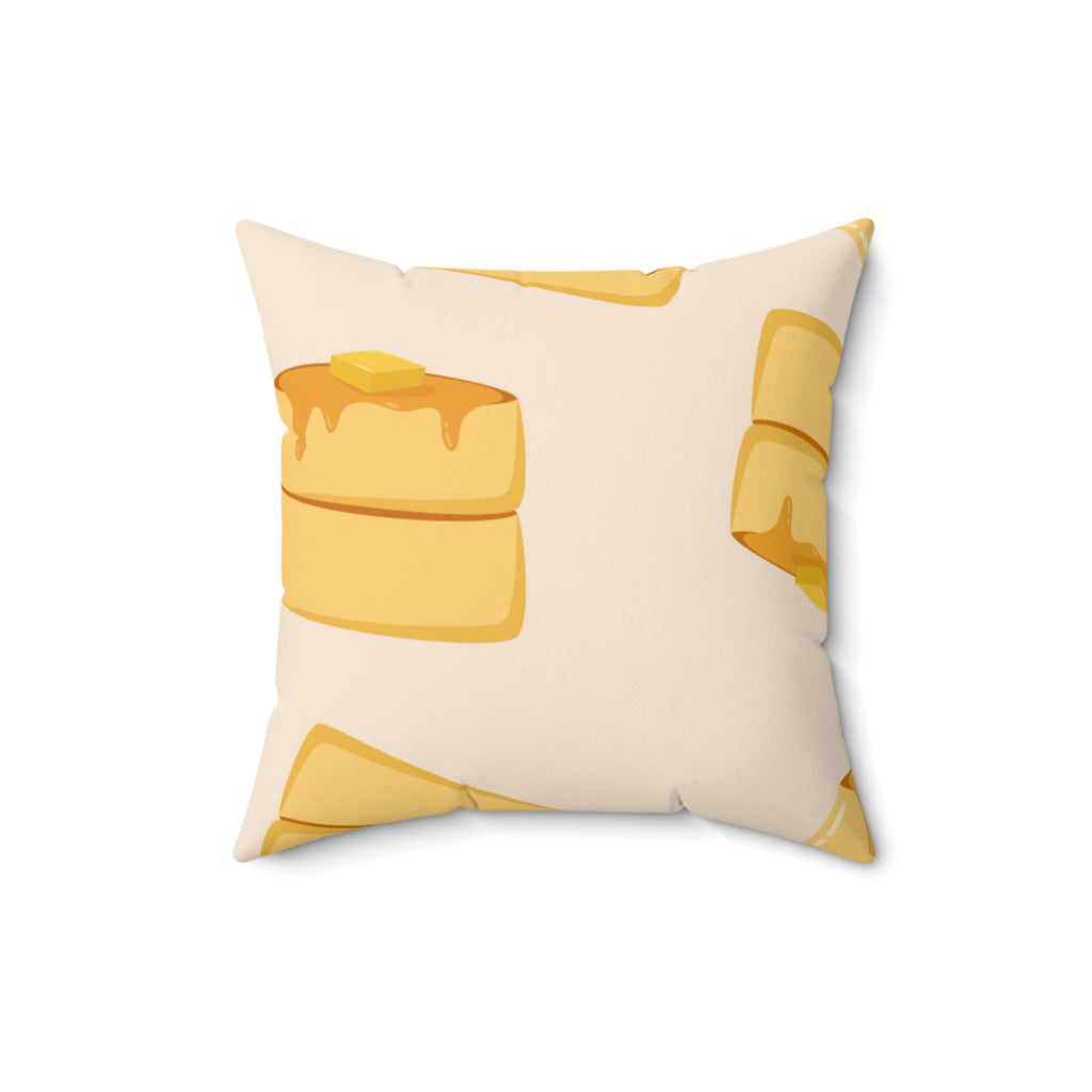 Pancakes & Syrup Square Pillow Home Decor Pink Sweetheart