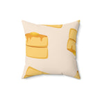 Pancakes & Syrup Square Pillow Home Decor Pink Sweetheart