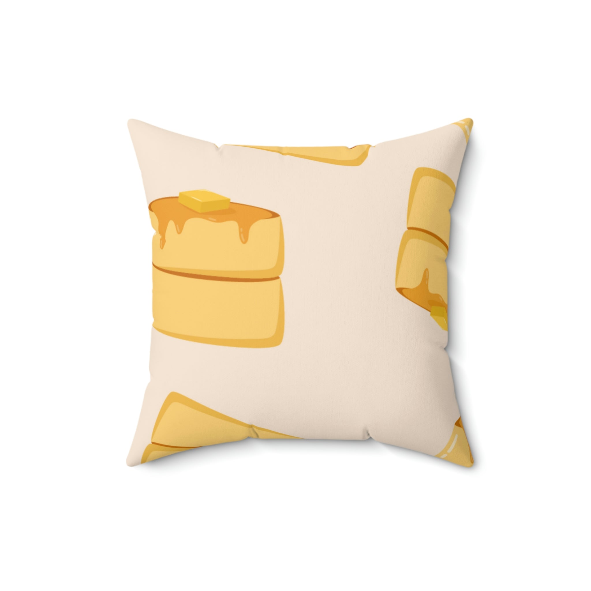 Pancakes & Syrup Square Pillow Home Decor Pink Sweetheart