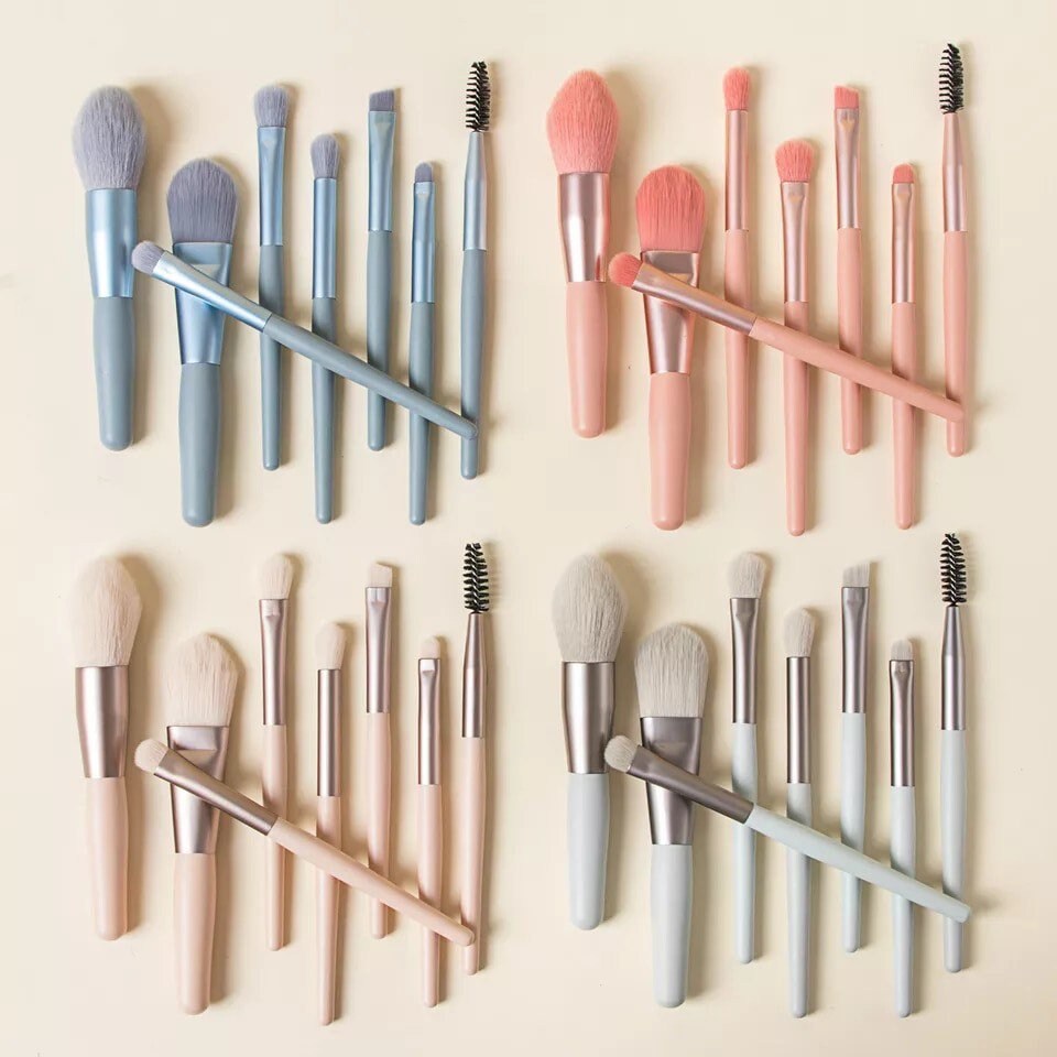 Pastel Chibi Mini Makeup Brushes Pink Sweetheart