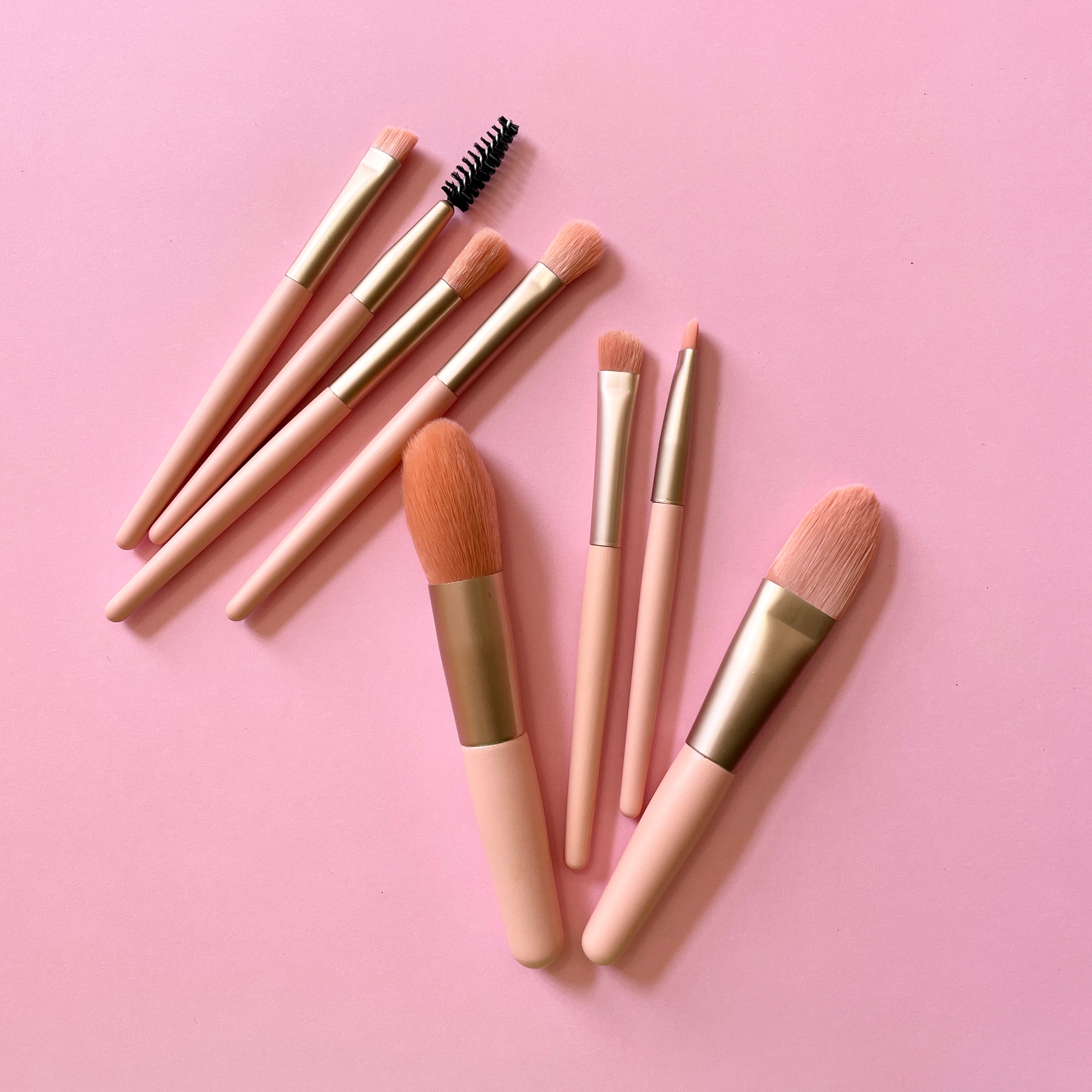 Pastel Chibi Mini Makeup Brushes Pink Sweetheart