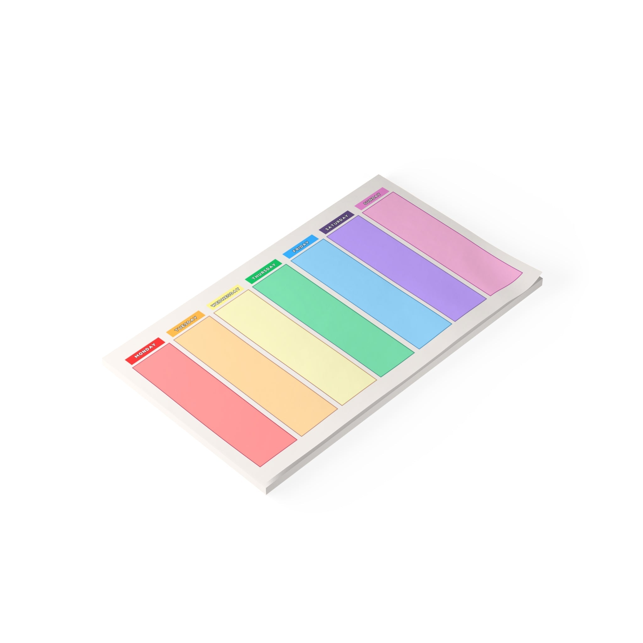 Pastel Rainbow Weekly Planner Post-it® Note Pad Paper products Pink Sweetheart
