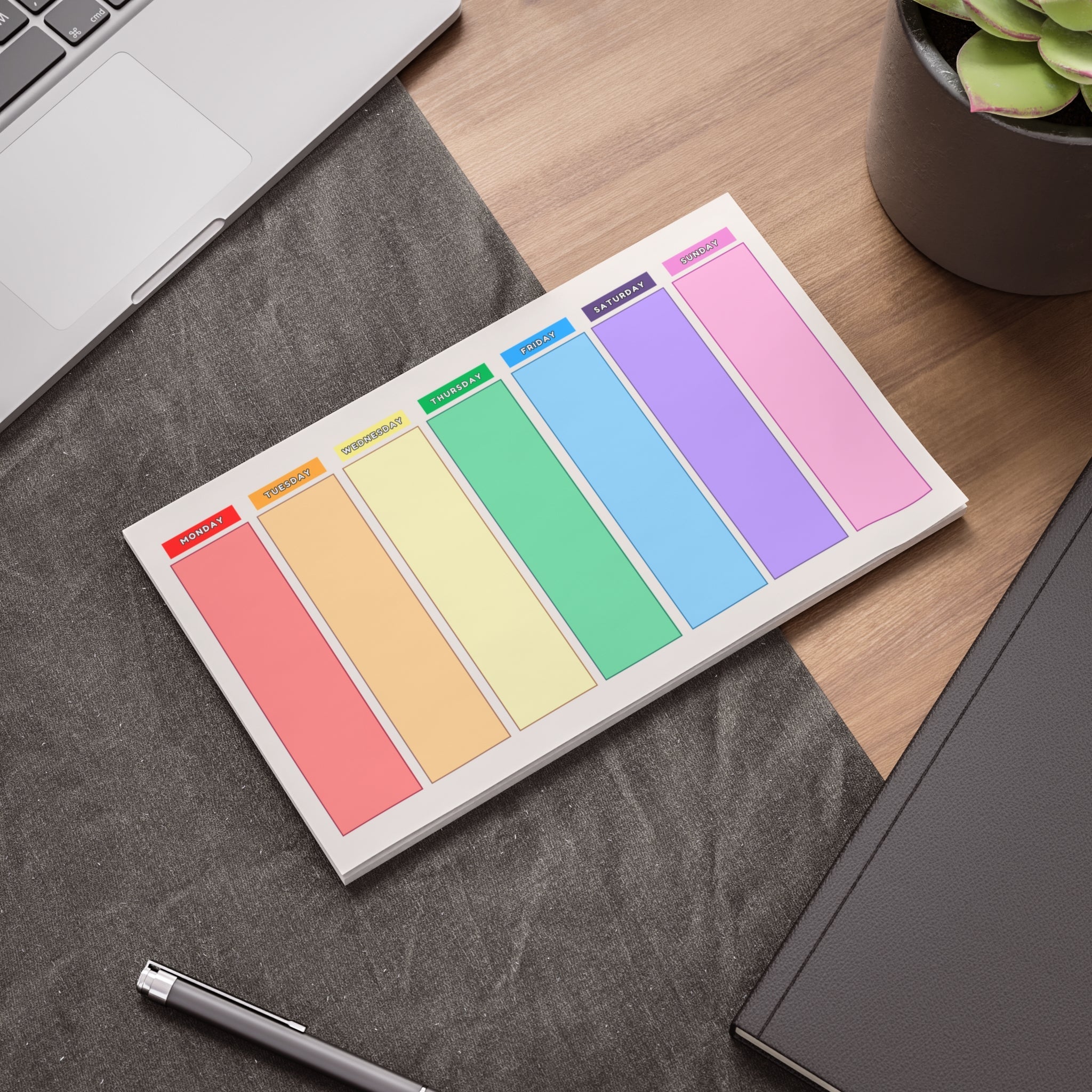 Pastel Rainbow Weekly Planner Post-it® Note Pad Paper products Pink Sweetheart
