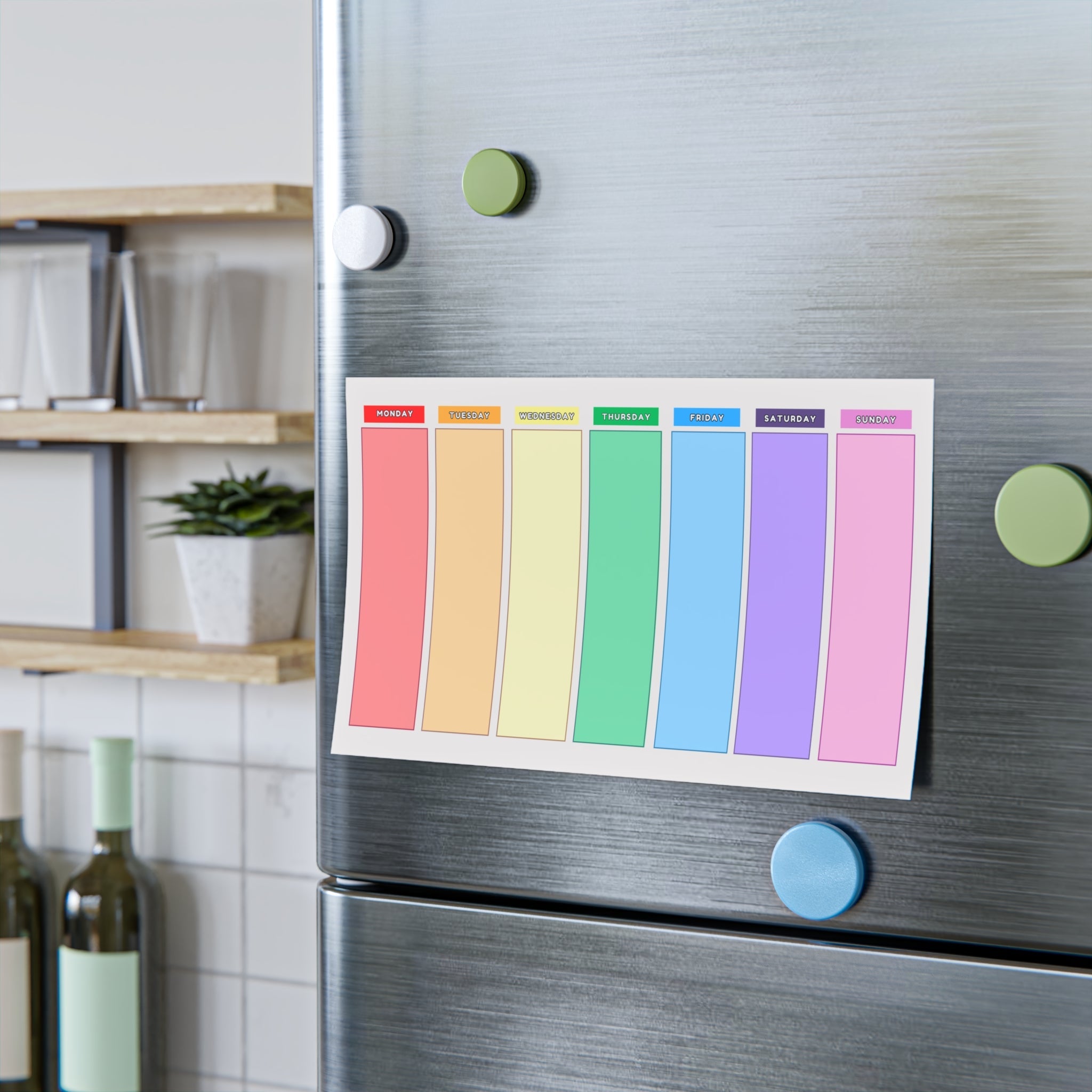Pastel Rainbow Weekly Planner Post-it® Note Pad Paper products Pink Sweetheart