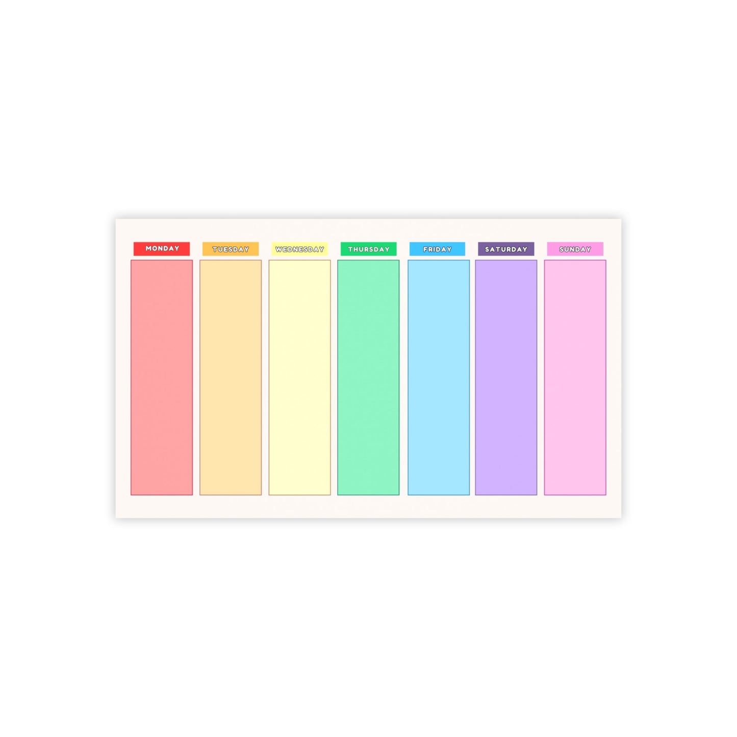 Pastel Rainbow Weekly Planner Post-it® Note Pad Paper products Pink Sweetheart