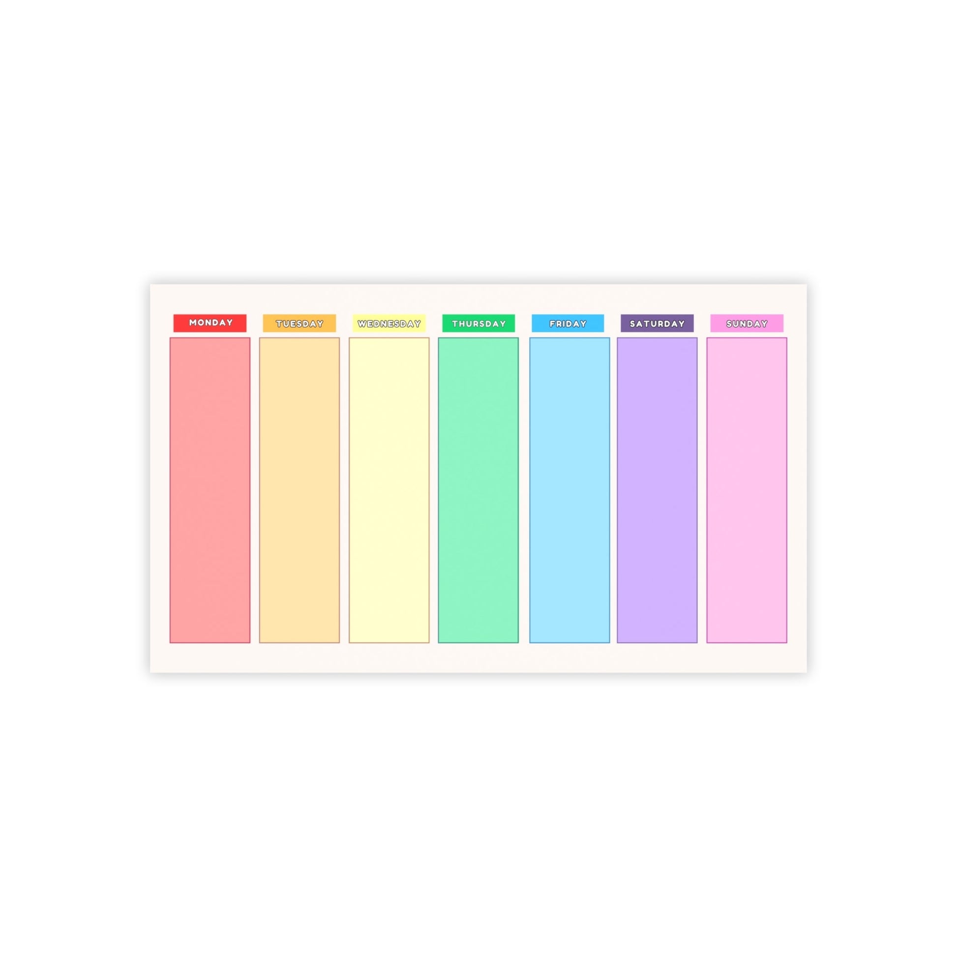 Pastel Rainbow Weekly Planner Post-it® Note Pad Paper products Pink Sweetheart