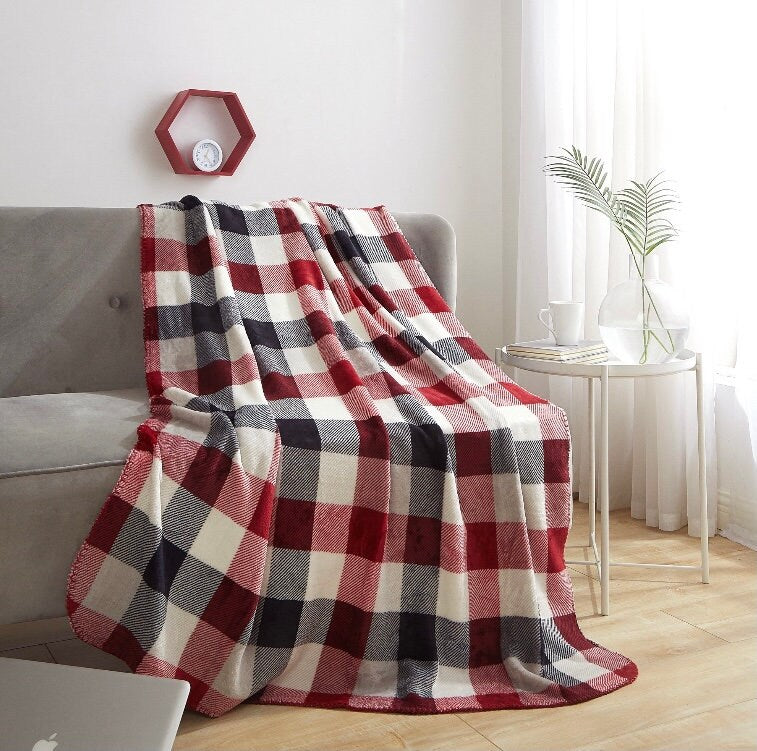 Pattern Fleece Sherpa Throw Blanket Blankets Pink Sweetheart