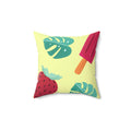 Perfect for Summer Square Pillow - Pink Sweetheart