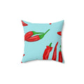 Pimiento Rojo Picante Square Pillow - Pink Sweetheart