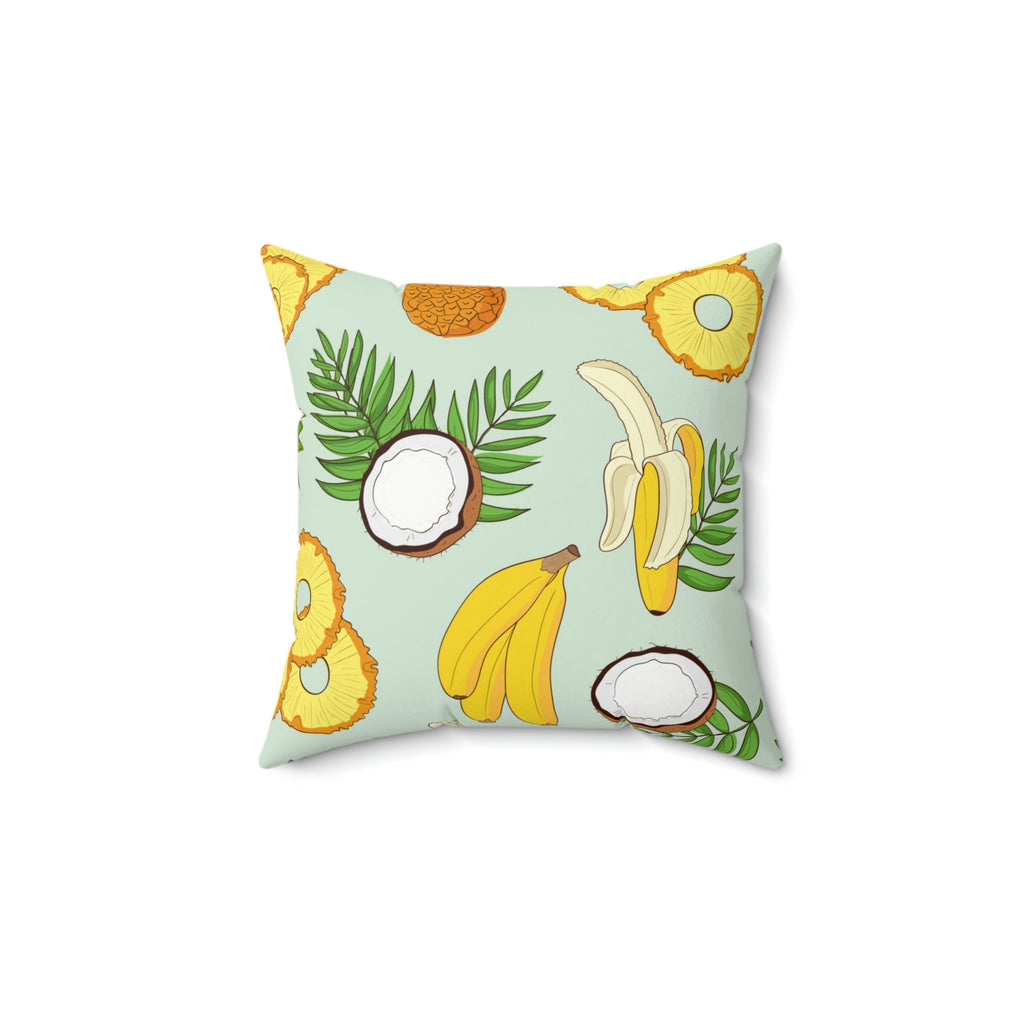 Pina Colada Recipe Square Pillow Home Decor Pink Sweetheart