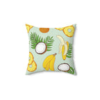 Pina Colada Recipe Square Pillow Home Decor Pink Sweetheart