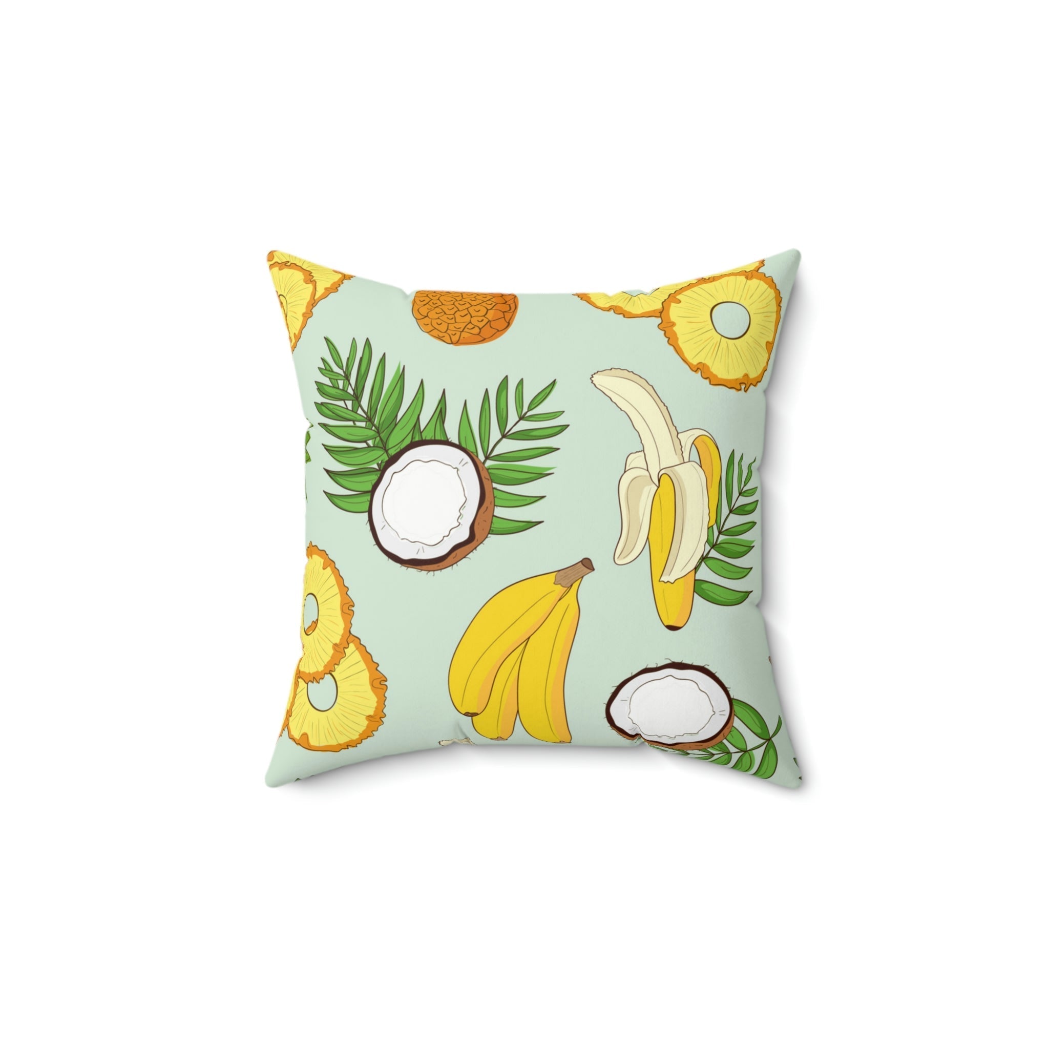 Pina Colada Recipe Square Pillow Home Decor Pink Sweetheart
